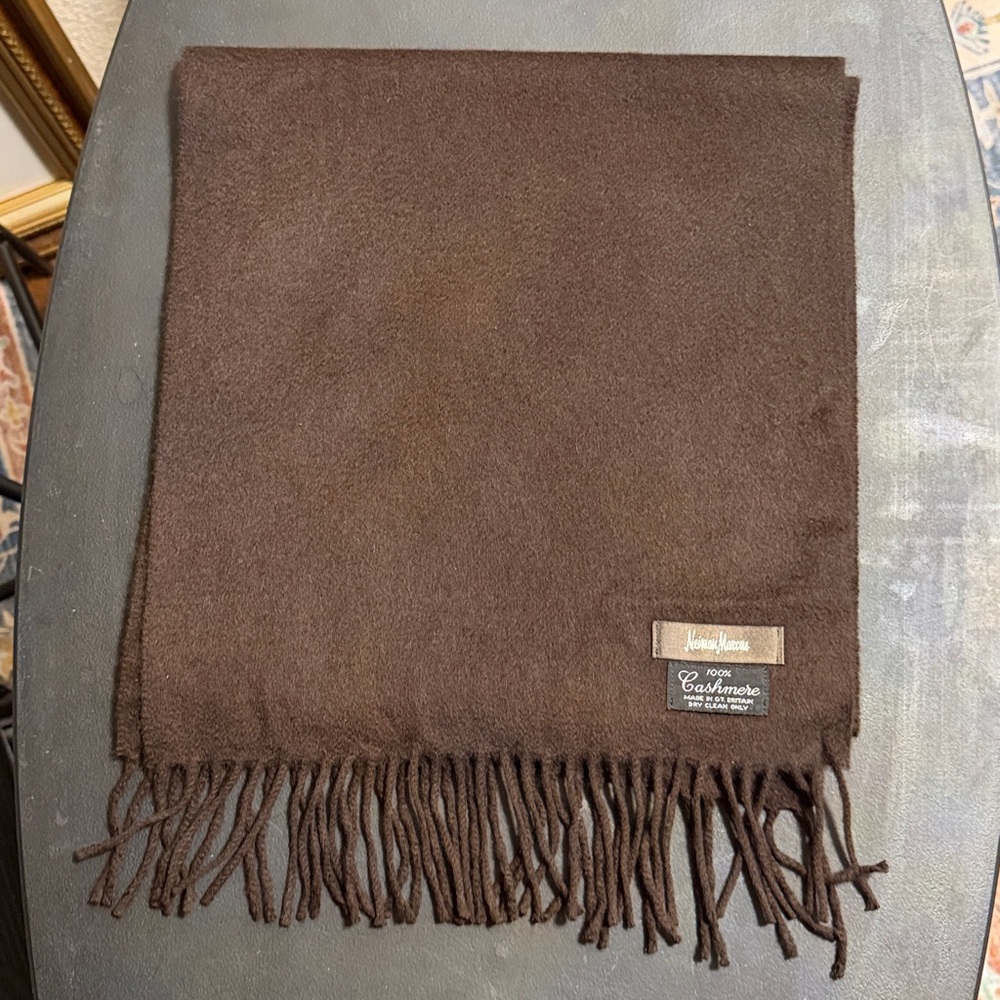 Neiman Marcus Dark Brown Cashmere Wrap